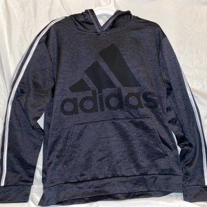 Boys Adidas Pullover Hoodie Dark Gray w/ Pocket Sz XL 18-20 Excellent!